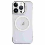 For iPhone 15 Pro Ultra-thin Transparent MagSafe Magnetic Frameless Lens Holder Phone Case