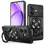 For OPPO A5 Pro Armor Rotating Holder MagSafe Phone Case(Black)
