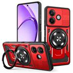 For OPPO A5 Pro Armor Rotating Holder MagSafe Phone Case(Red)