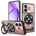 For OPPO A5 Pro Armor Rotating Holder MagSafe Phone Case(Rose Gold)