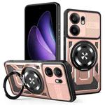 For OPPO Reno13 F 5G Armor Rotating Holder MagSafe Phone Case(Rose Gold)