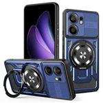 For OPPO Reno13 F 5G Armor Rotating Holder MagSafe Phone Case(Blue)