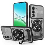 For OPPO A5 5G Global Armor Rotating Holder MagSafe Phone Case(Grey)