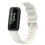 For Fitbit Inspire 3 xDfind Solid Color Silicone Watch Band, Size:L(Apricot)