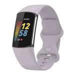 For Fitbit Charge 6 / 5 xDfind Silicone Watch Band, Size:S(Lavender Purple)