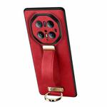 For Huawei Mate 70 RS Ultimate SULADA PC Hybrid Leather Texture Skin Feel Precise Hole Phone Case(Red)