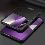 For Huawei Pura X SULADA Shockproof TPU Hybrid Handmade Leather Phone Case(Black)