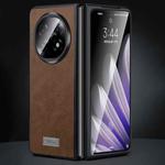 For OPPO Find N5 SULADA Shockproof TPU Hybrid Handmade Leather Phone Case(Brown)