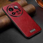 For Xiaomi 15 Ultra SULADA Shockproof TPU Hybrid Handmade Leather Phone Case(Red)