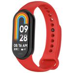 For Xiaomi Smart Band 9 / 9 NFC / 8 / 8 NFC xDfind Metal Buckle Solid Color Silicone Watch Band(Red)