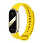 For Xiaomi Smart Band 10 / 9 / 8 xDfind Metal Buckle Solid Color Silicone Watch Band(Yellow)