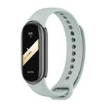For Xiaomi Smart Band 9 / 9 NFC / 8 / 8 NFC xDfind Metal Buckle Solid Color Silicone Watch Band(Aqua)