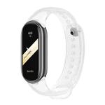 For Xiaomi Smart Band 10 / 9 / 8 xDfind Metal Buckle Solid Color Silicone Watch Band(Transparent)