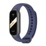For Xiaomi Smart Band 9 / 9 NFC / 8 / 8 NFC xDfind Metal Buckle Solid Color Silicone Watch Band(Midnight Blue)