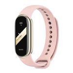 For Xiaomi Smart Band 9 / 9 NFC / 8 / 8 NFC xDfind Metal Buckle Solid Color Silicone Watch Band(Pink)