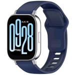For Redmi Watch 5 Active / Watch 5 Lite xDfind Solid Color Reverse Buckle Silicone Watch Band(Dark Blue)