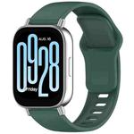 For Redmi Watch 5 Active / Watch 5 Lite xDfind Solid Color Reverse Buckle Silicone Watch Band(Pine Green)