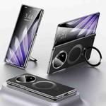 For OPPO Find N5 SULADA Top Grain Leather MagSafe Magnetic Holder Phone Case(Black)
