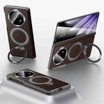 For OPPO Find N5 SULADA Kevlar Texture MagSafe Magnetic Holder Phone Case(Brown)