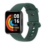 For Redmi Watch 2 xDfind Solid Color Silicone Integrated Watch Band(Dark Green)