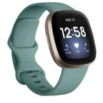 For Fitbit Versa 4 / Versa 3 / Sense2 / Sense xDfind Silicone Watch Band, Size:S(Pine Needle Green)