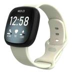 For Fitbit Versa 4 / Versa 3 / Sense2 / Sense xDfind Silicone Watch Band, Size:S(Apricot)