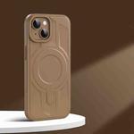 For iPhone 14  Armor MagSafe Magnetic TPU Hybrid PC Phone Case(Desert Gold)