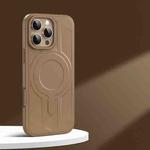 For iPhone 14 Pro Max Armor MagSafe Magnetic TPU Hybrid PC Phone Case(Desert Gold)