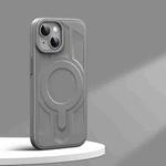 For iPhone 13 Armor MagSafe Magnetic TPU Hybrid PC Phone Case(Shallow Grey)