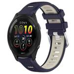 For Garmin 20mm xDfind Sports Two-Color Steel Buckle Silicone Watch Band(Midnight Blue+Starlight)