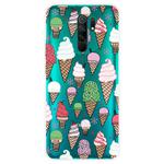 For Xiaomi Redmi 9 Coloured Drawing Pattern Highly Transparent TPU Protective Case(Ice Cream)