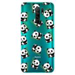 For Xiaomi Redmi 9 Coloured Drawing Pattern Highly Transparent TPU Protective Case(Panda)