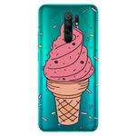 For Xiaomi Redmi 9 Coloured Drawing Pattern Highly Transparent TPU Protective Case(Big Cone)