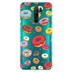 For Xiaomi Redmi 9 Coloured Drawing Pattern Highly Transparent TPU Protective Case(Donuts)