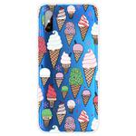 For Xiaomi Redmi 9A Coloured Drawing Pattern Highly Transparent TPU Protective Case(Ice Cream)