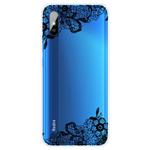 For Xiaomi Redmi 9A Coloured Drawing Pattern Highly Transparent TPU Protective Case(Lace Flower)