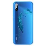 For Xiaomi Redmi 9A Coloured Drawing Pattern Highly Transparent TPU Protective Case(Feather)