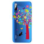 For Xiaomi Redmi 9A Coloured Drawing Pattern Highly Transparent TPU Protective Case(Tree Cat)