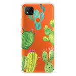 For Xiaomi Redmi 9C Coloured Drawing Pattern Highly Transparent TPU Protective Case(Icactus)