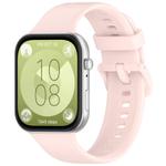 For Huawei Watch Fit3 xDfind Colorful Buckle Silicone Sports Watch Band(Pink)