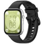 For Huawei Watch Fit3 xDfind Colorful Buckle Silicone Sports Watch Band(Black)