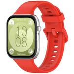 For Huawei Watch Fit3 xDfind Colorful Buckle Silicone Sports Watch Band(Red)
