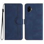 For Samsung Galaxy XCover7 Pro Heart Pattern Skin Feel Leather Phone Case(Royal Blue)