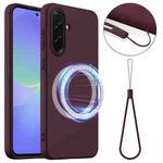 For Samsung Galaxy A36 / A56 5G Shockproof Silicone Magsafe Phone Case(Plum Color)