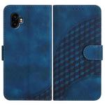 For Samsung Galaxy XCover7 Pro Elephant Head Embossed Phone Leather Case with Lanyard(Royal Blue)