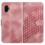 For Samsung Galaxy XCover7 Pro Elephant Head Embossed Phone Leather Case with Lanyard(Pink)