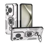 For Huawei Pura 70 Pro Metal Kickstand TPU Hybrid PC Phone Case(Grey)
