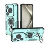 For Huawei Pura 70 Pro Metal Kickstand TPU Hybrid PC Phone Case(Green)