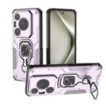 For Huawei Pura 70 Pro Metal Kickstand TPU Hybrid PC Phone Case(Purple)