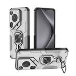 For Huawei Pura 70 Ultra Metal Kickstand TPU Hybrid PC Phone Case(Grey)